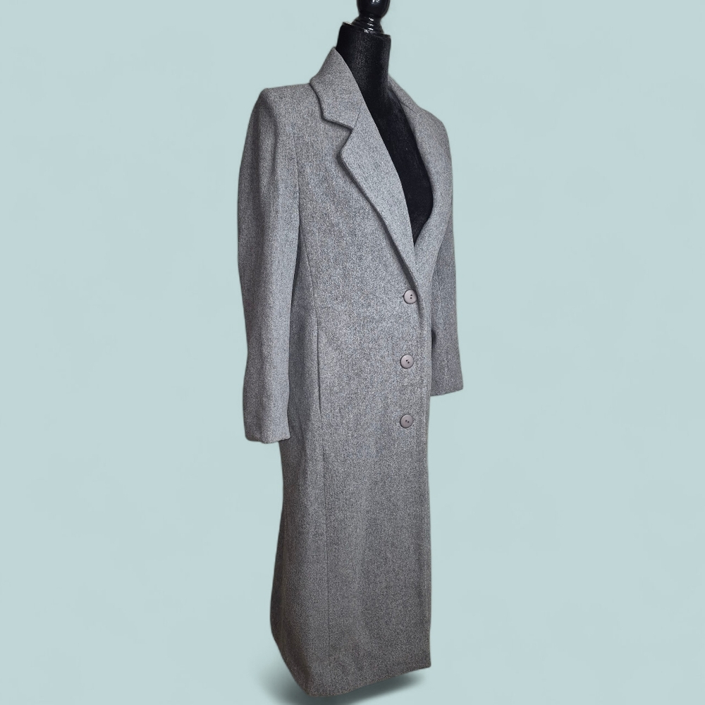 Vintage Women's Continental 100% Wool Trench Coat Jacket. Union Made In The USA. - Picture 3 of 11
